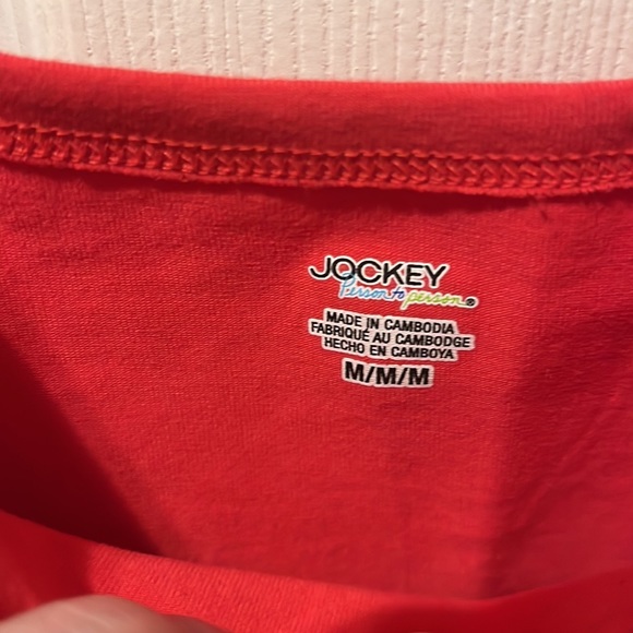 Jockey P2P Red Tank, NWOT Size M - Picture 2 of 3